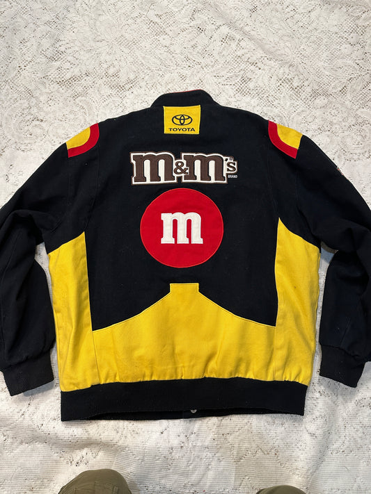 Kyle Busch M&M's JH Design NASCAR Racing Jacket Large patches Mars 2017