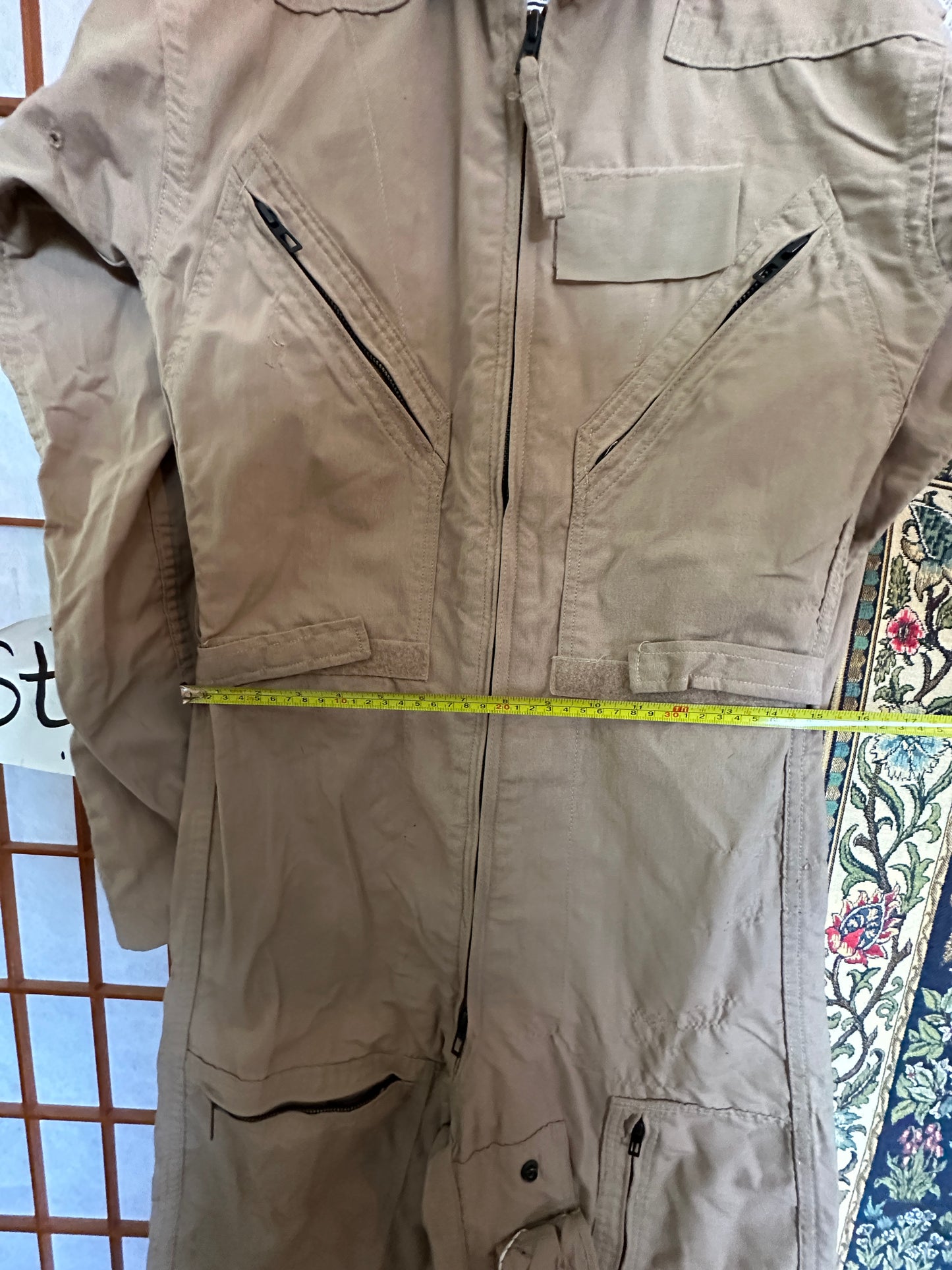 Military Flight Suit 34R Flyers Coveralls CWU-27/P Tan 380 2015