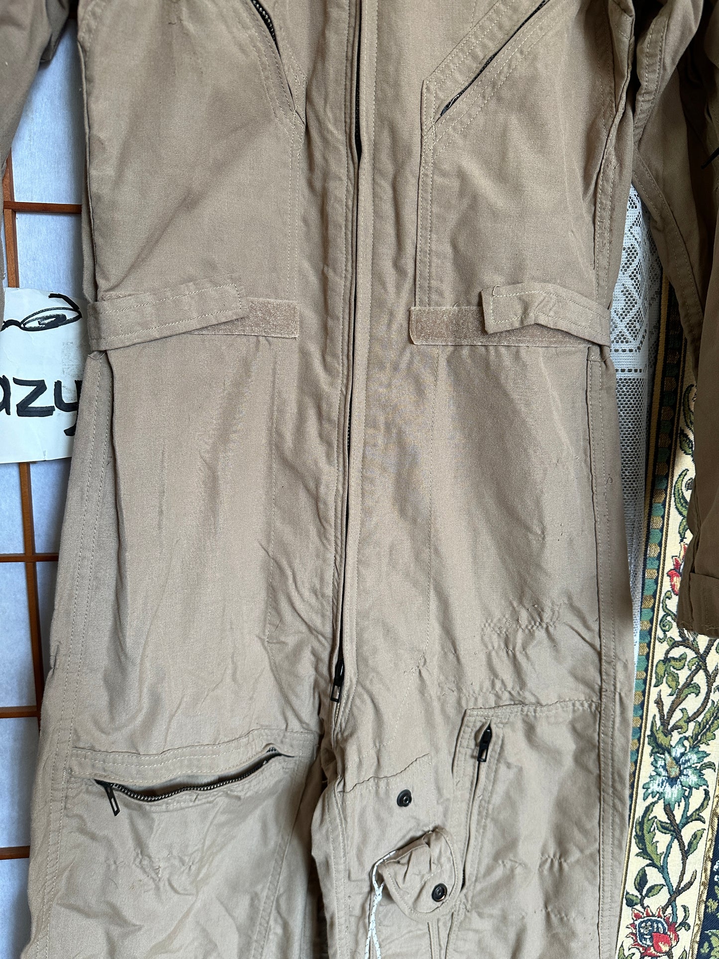 Military Flight Suit 34R Flyers Coveralls CWU-27/P Tan 380 2015