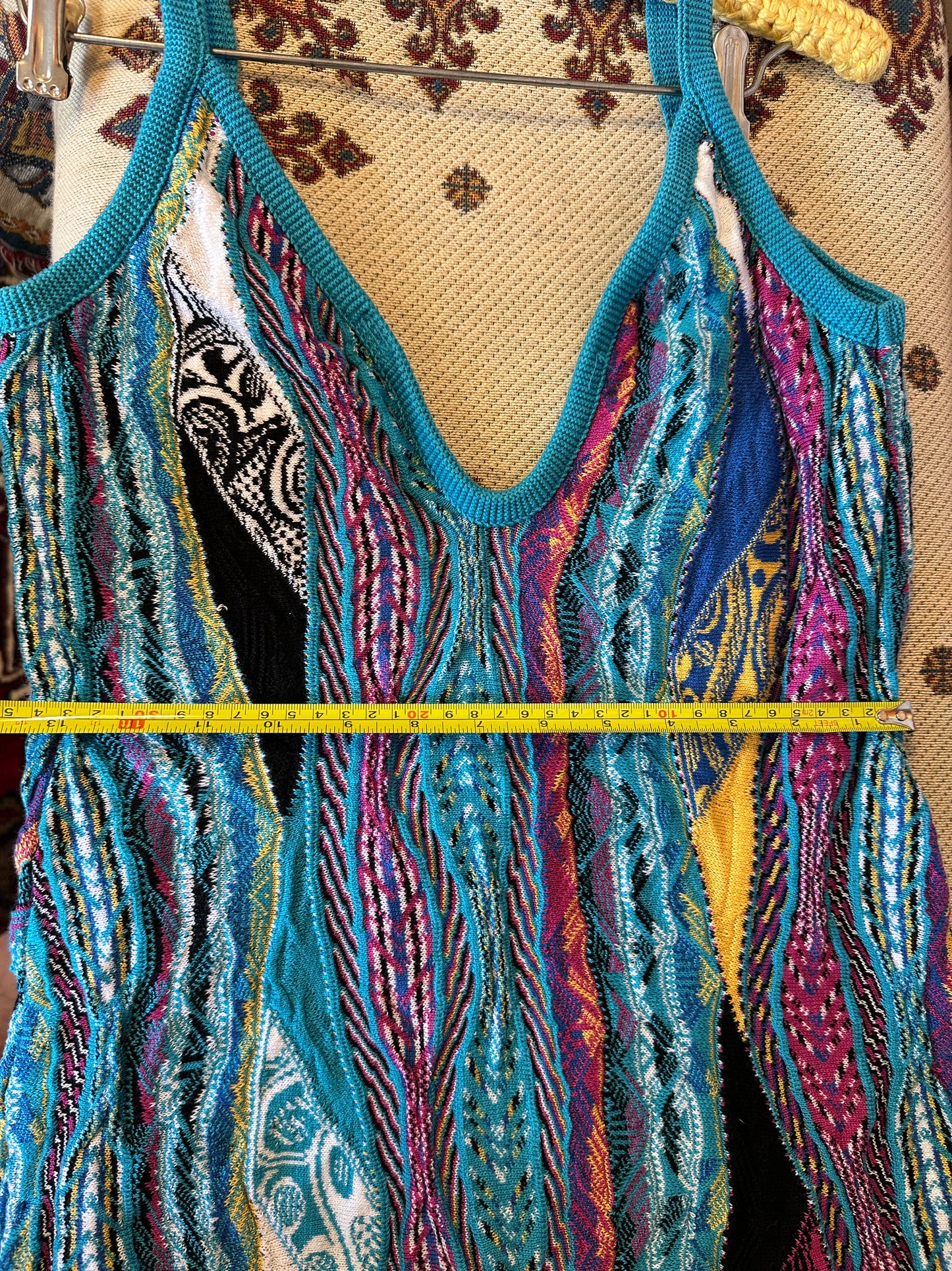 COOGI Dress Women Large Blue Sleeveless strap