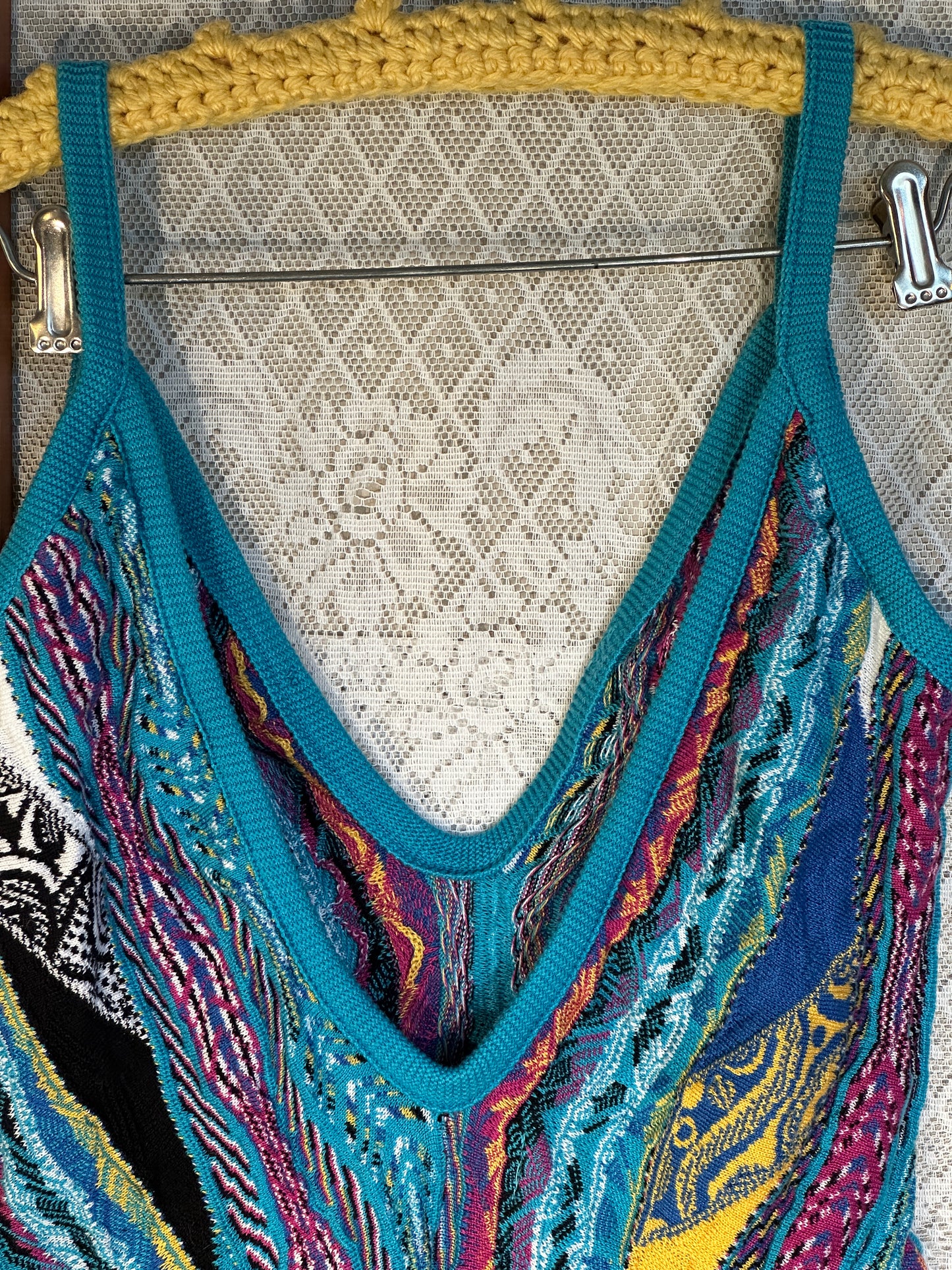 COOGI Dress Women Large Blue Sleeveless strap