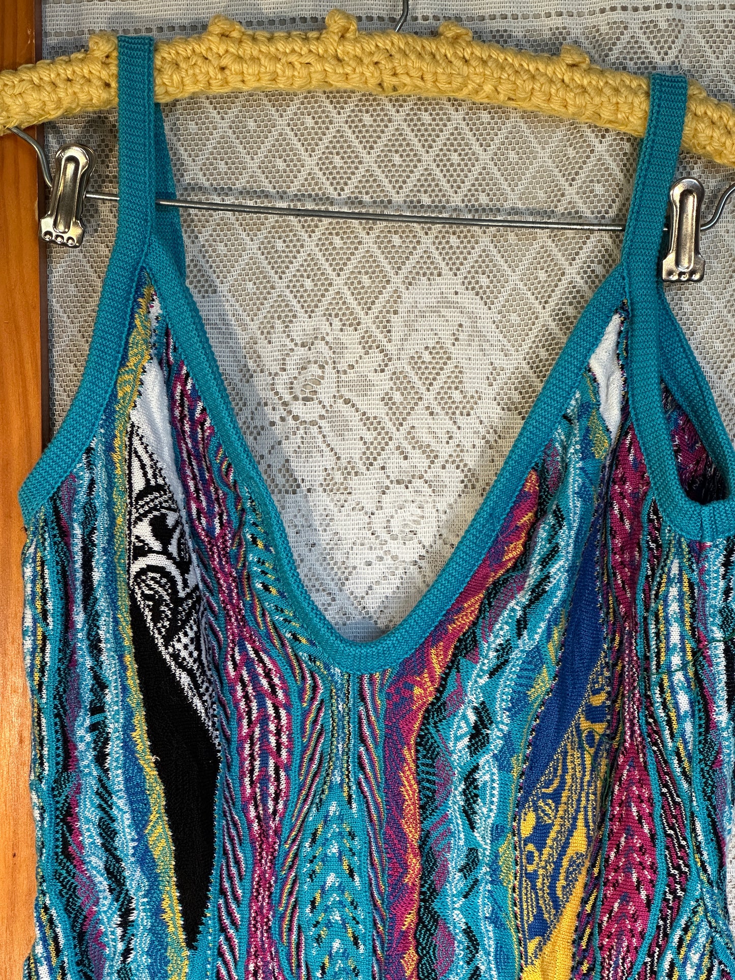 COOGI Dress Women Large Blue Sleeveless strap