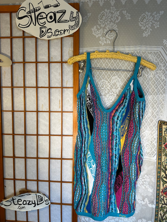 COOGI Dress Women Large Blue Sleeveless strap