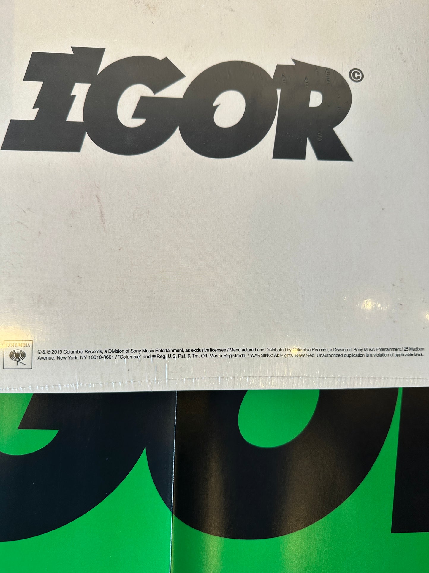 Tyler The Creator Igor Special Edition Alternative Mint Vinyl NEW SEALED POSTER