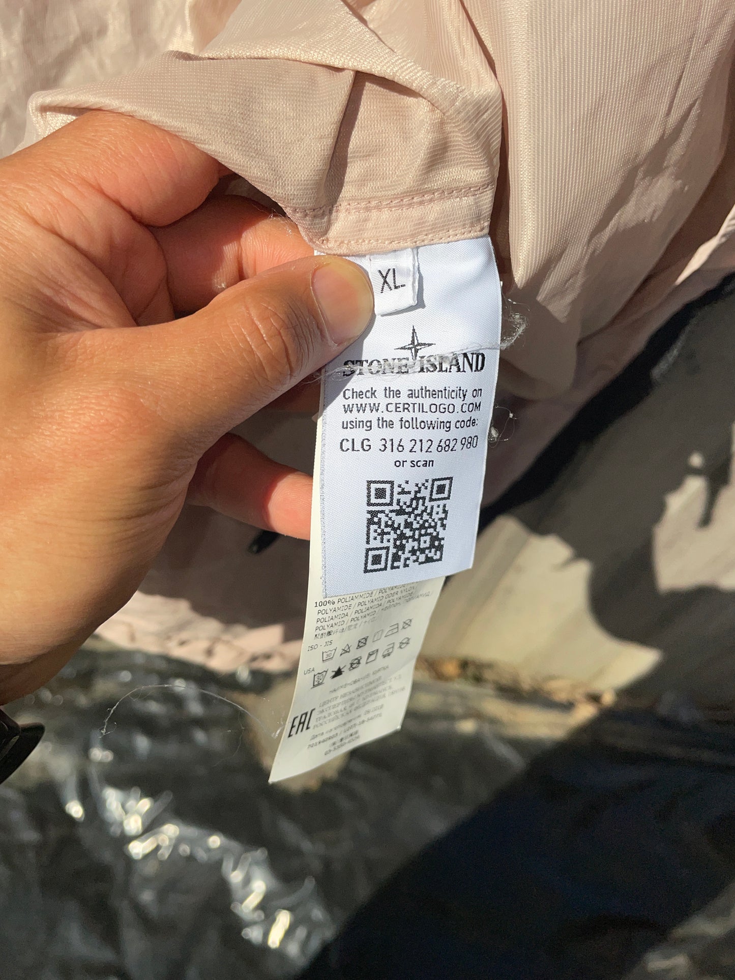 Rose Tinted Pedal Jacket . Stone Island