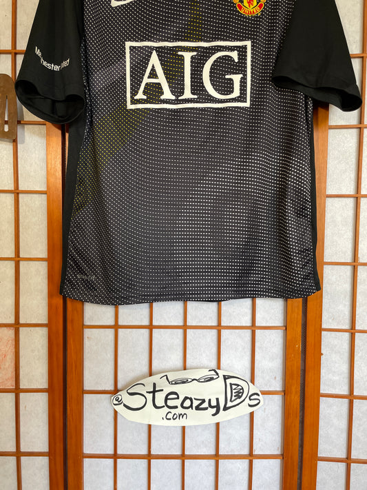 MANCHESTER UNITED 2008 09 JERSEY NIKE 258870-010 Medium AIG Training Shirt