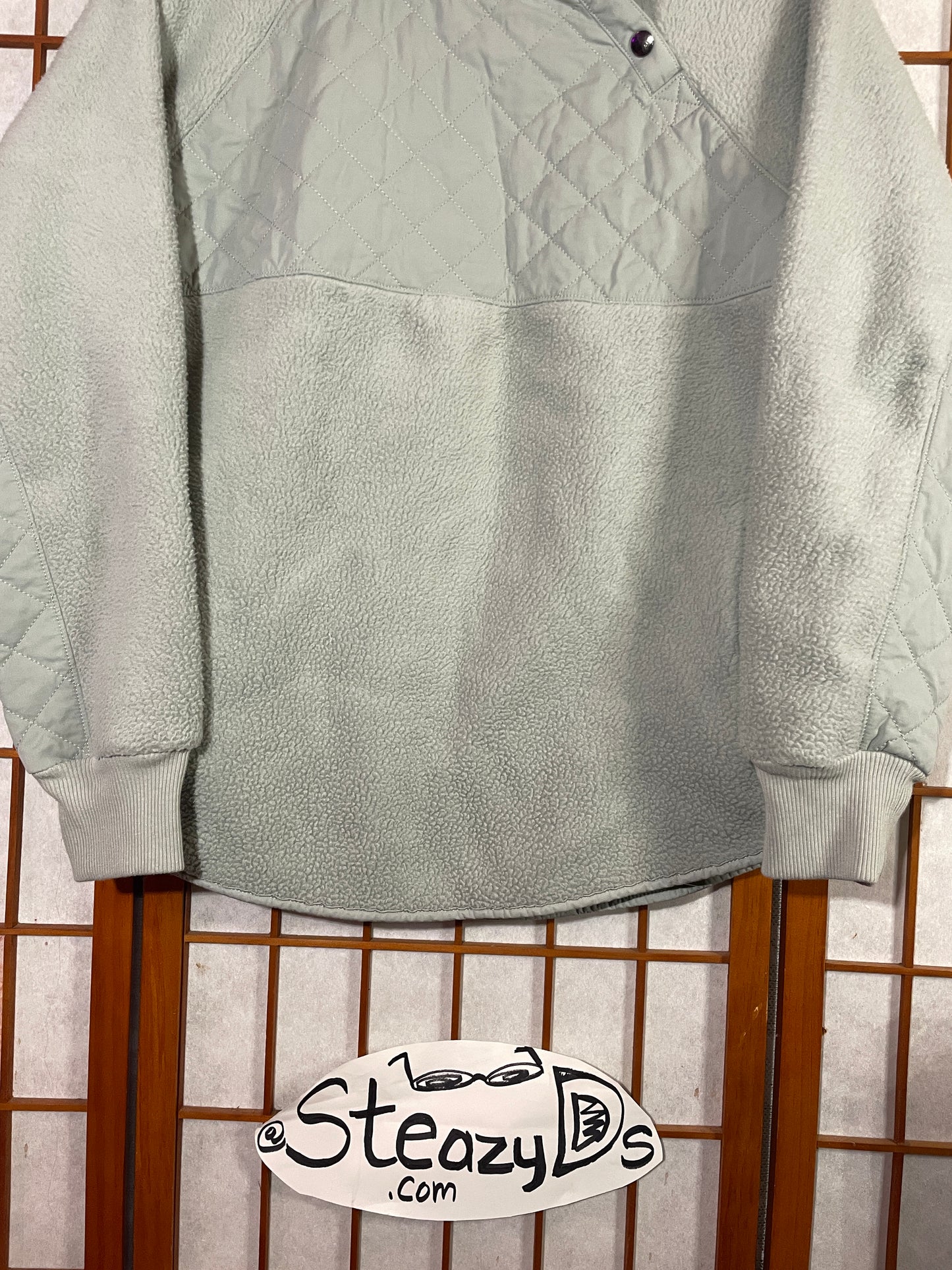 Cozy Snow Blue Snap Fleece
