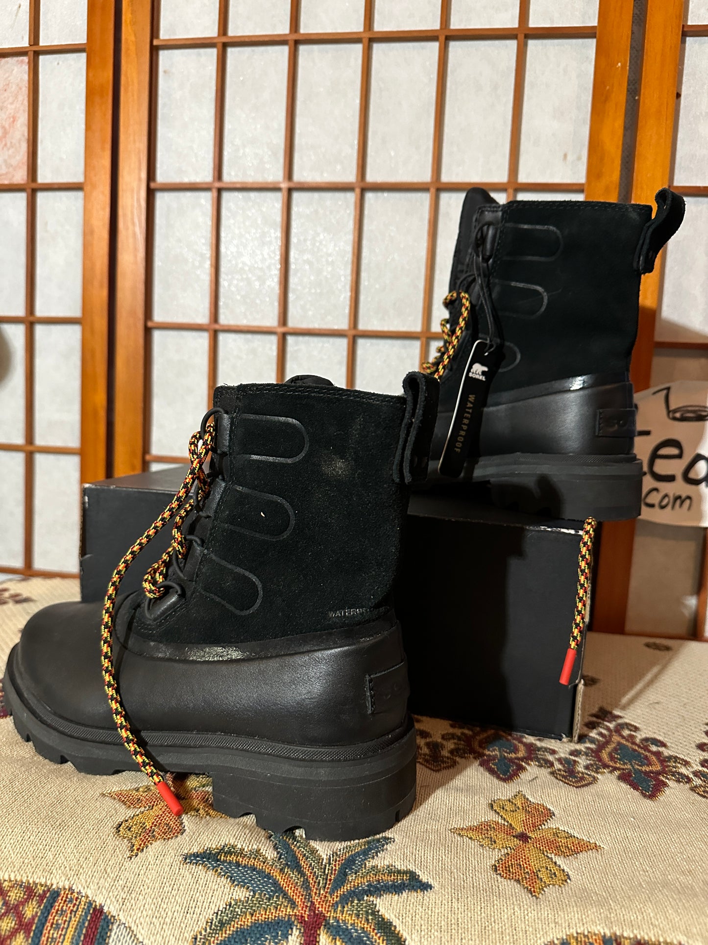 Rain boot Sorel 6.5 Lennox Street Lace-Up Waterproof Suede