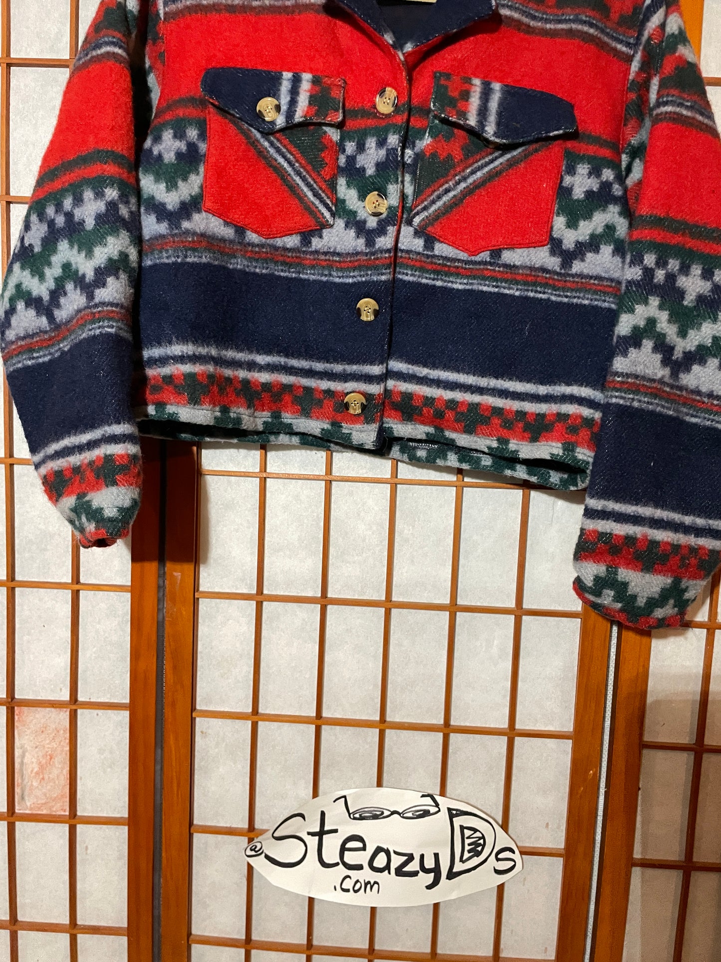 Cropped & Fuzzed in its Glory Aztec Shacket