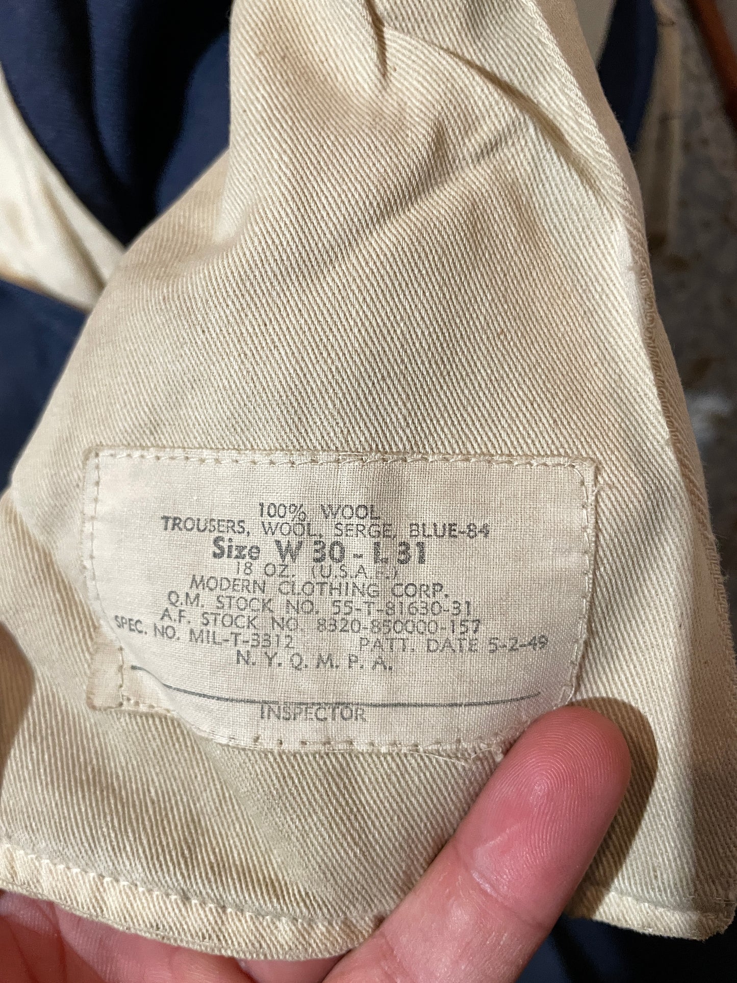 Air Force Wool Trousers