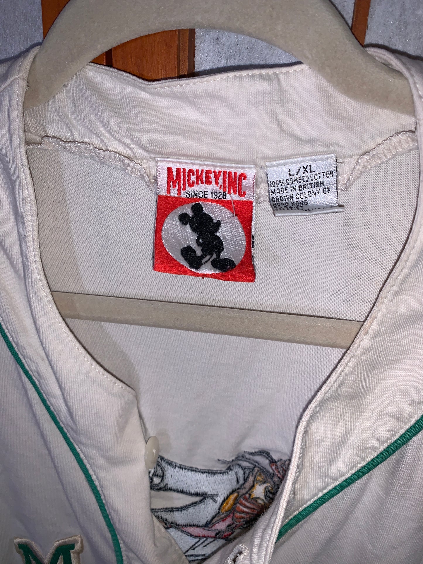 Team Mickey Embroidered Baseball Jersey