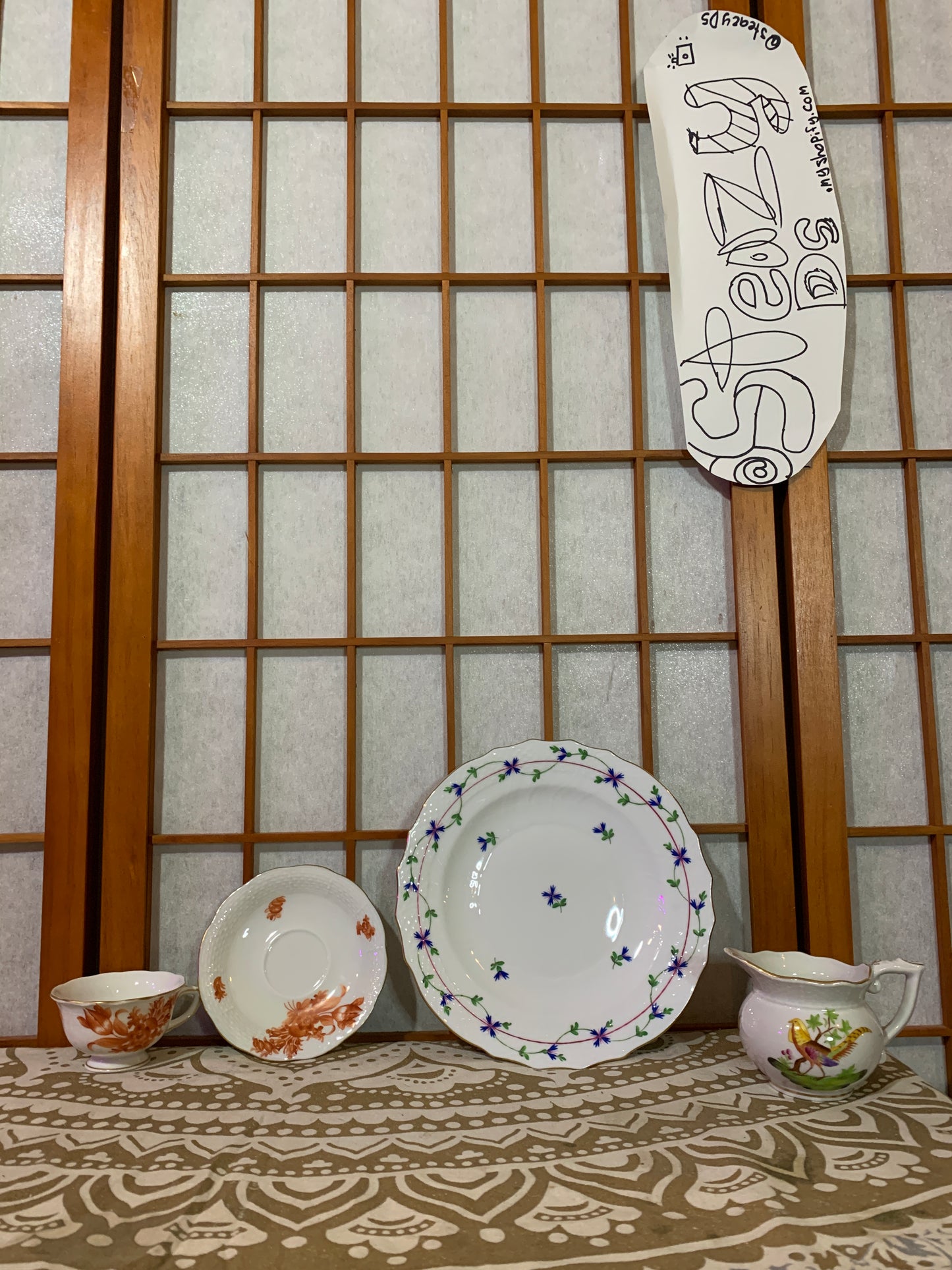 Blue Garland Salad Plate