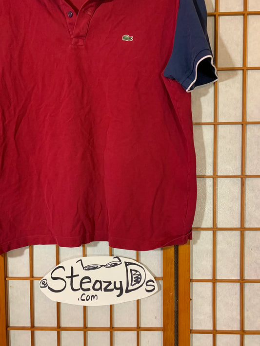 Red Colorblock Polo, Lacoste