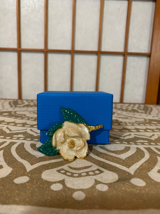 Golden Flower Brooch Pin