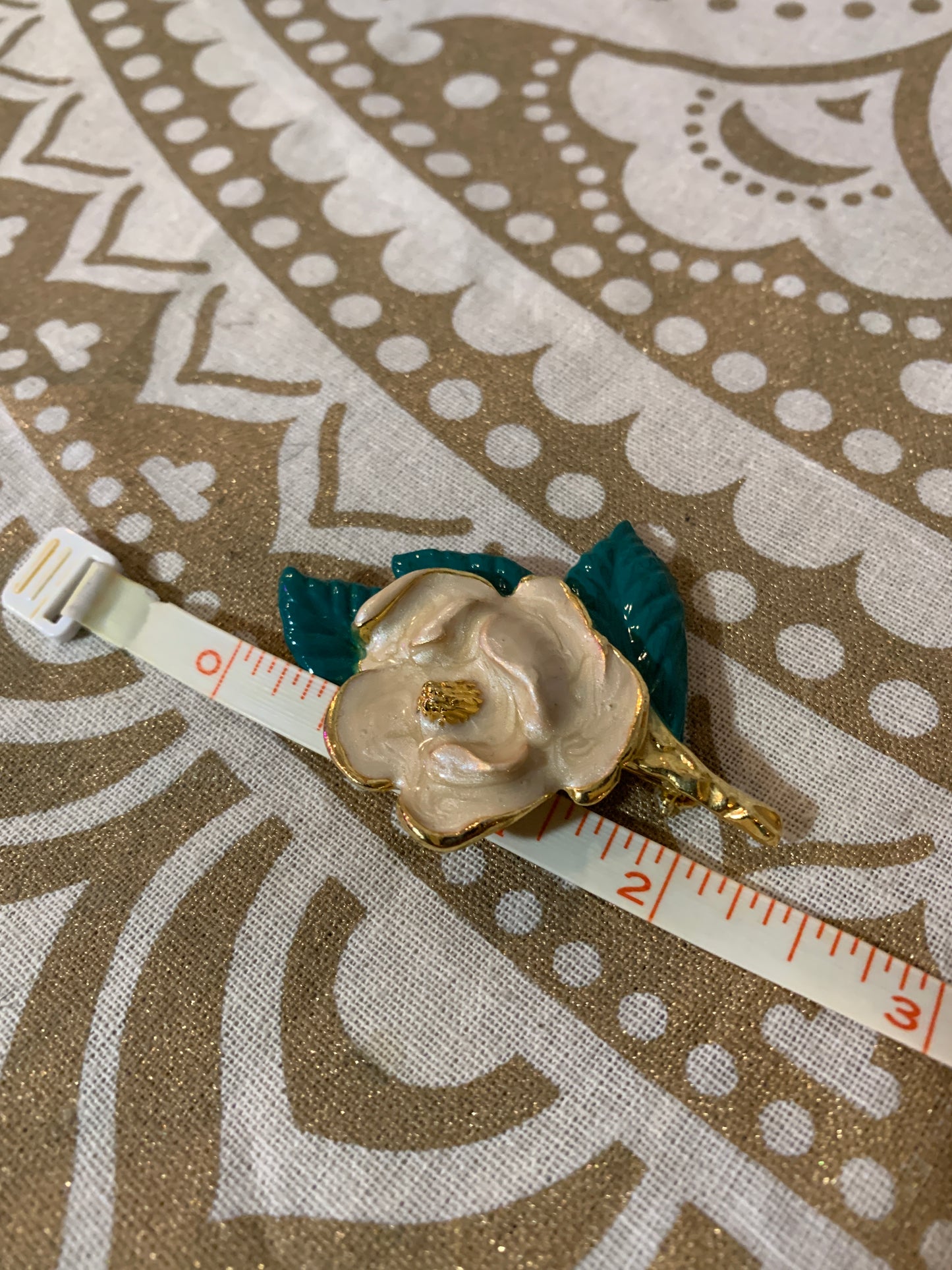 Golden Flower Brooch Pin