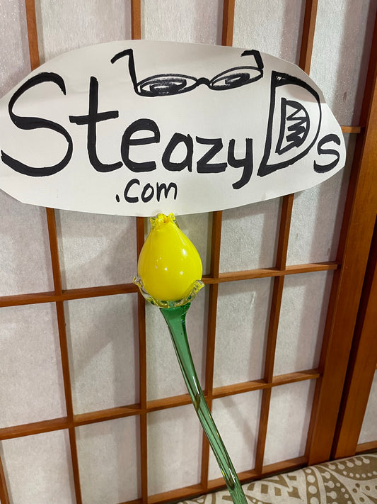 Glassed Up Yellow Tulip