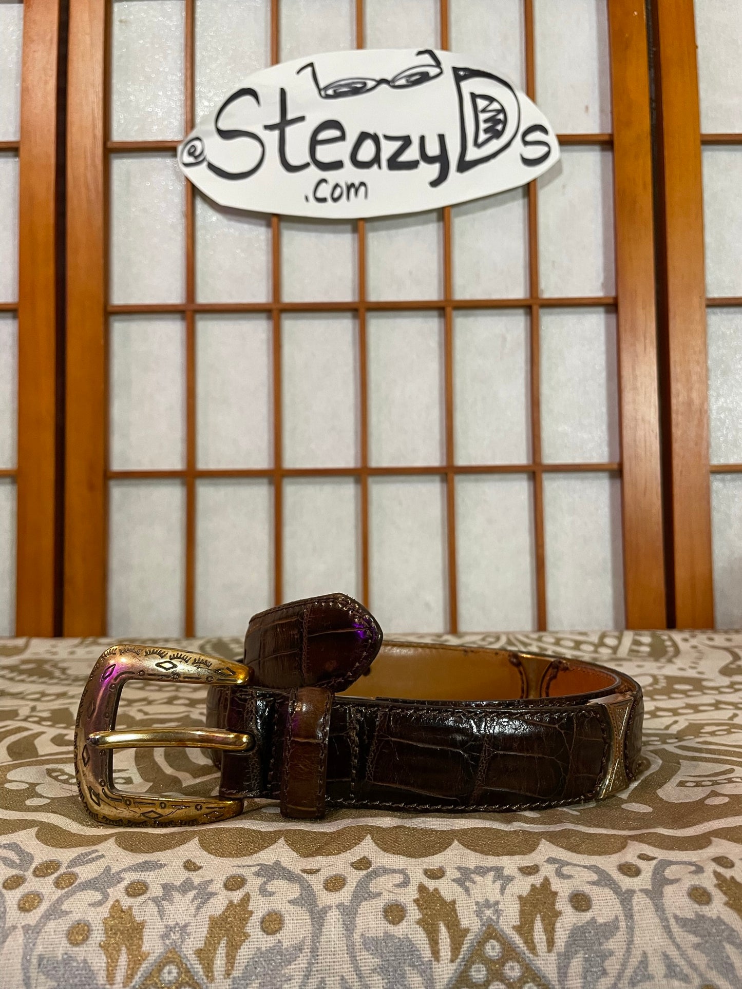Metal Link Crocodile Belt