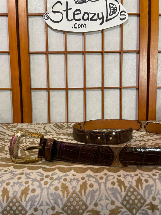 Metal Link Crocodile Belt