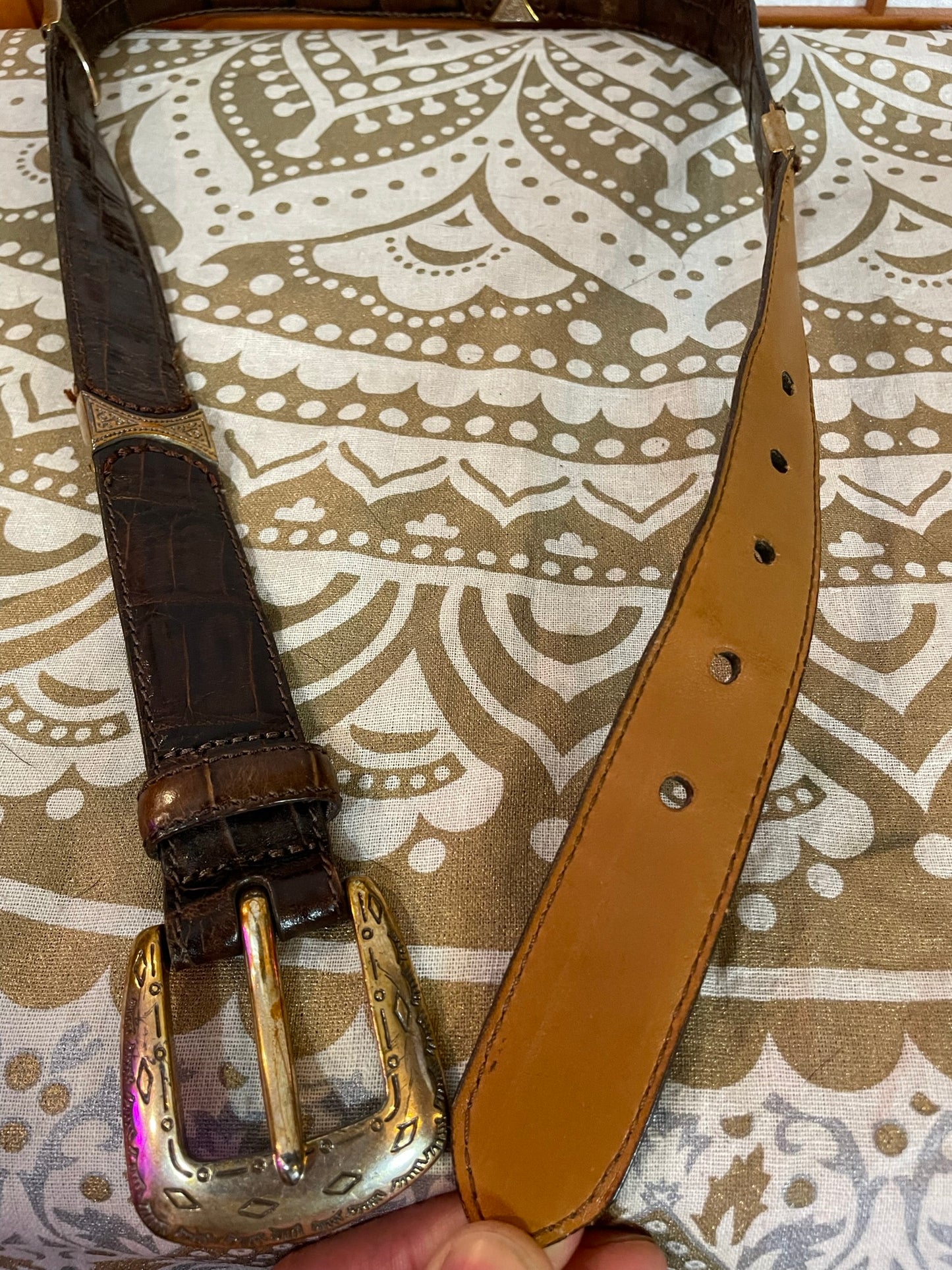 Metal Link Crocodile Belt