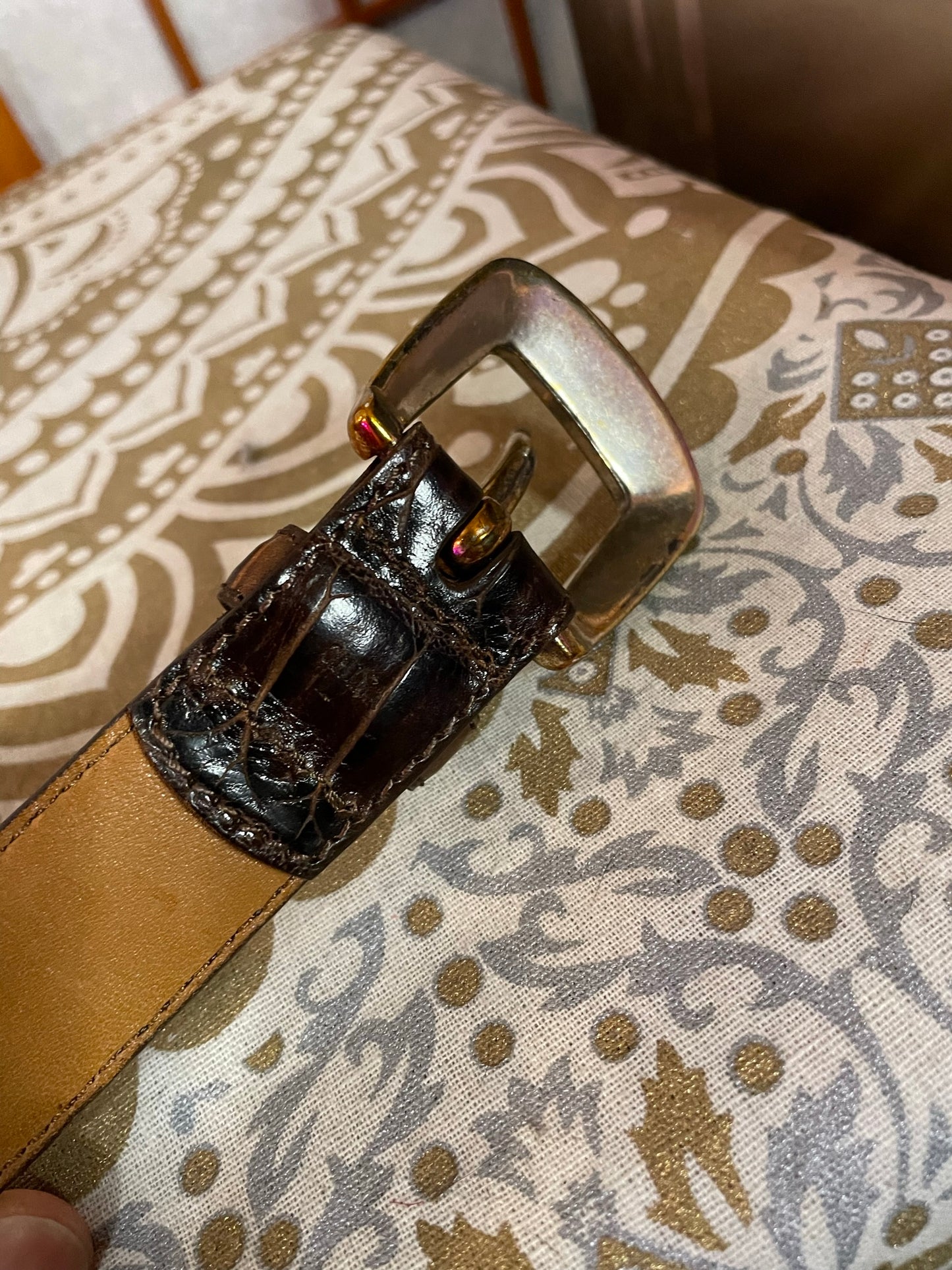 Metal Link Crocodile Belt
