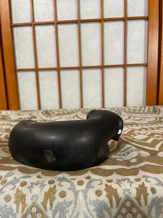 Silver Dog Salt Shaker by Emilia Castillo