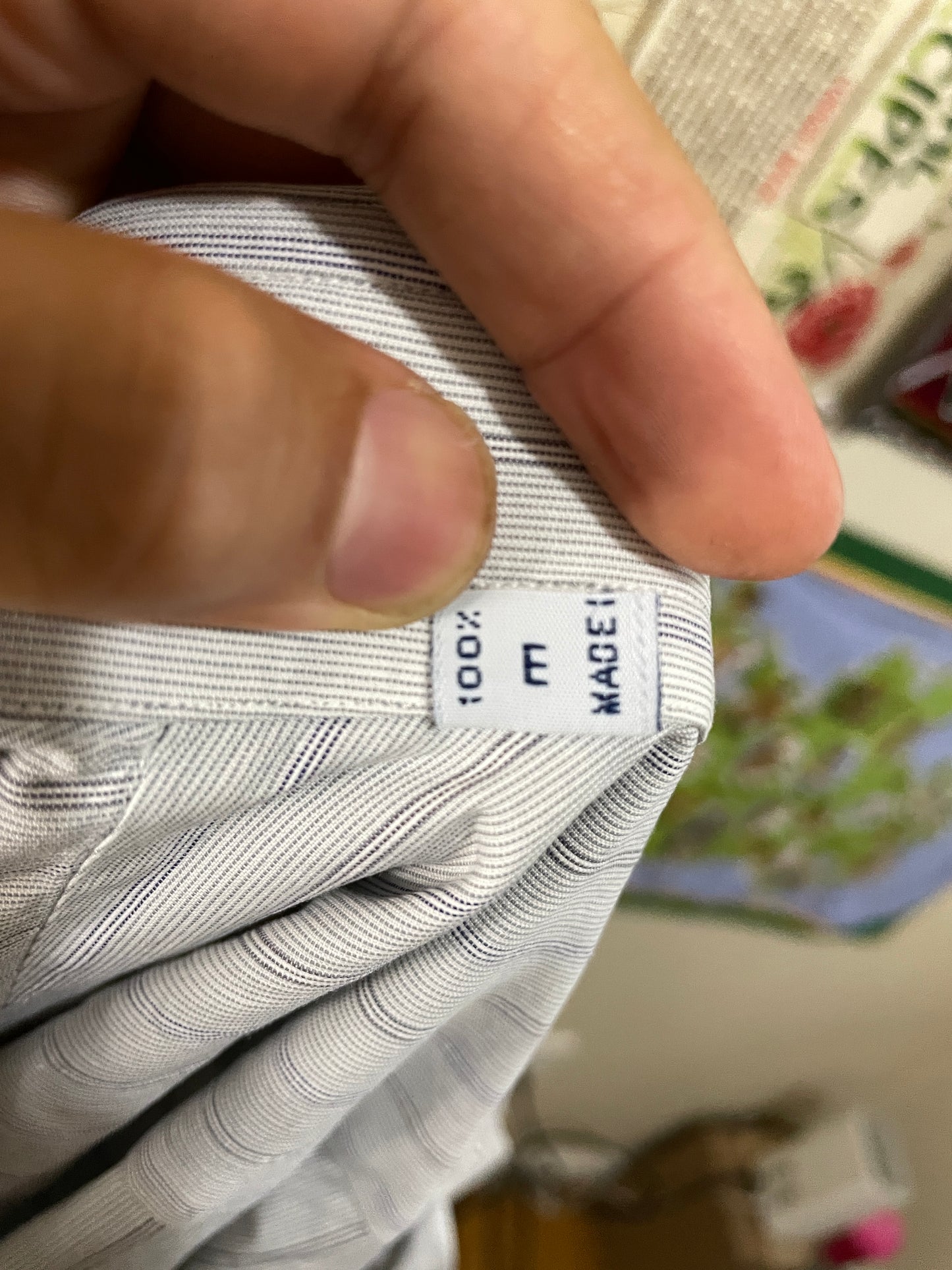 Brioni Shirt Men 39 15.5 Gray White Striped Dress French Cuff Italy