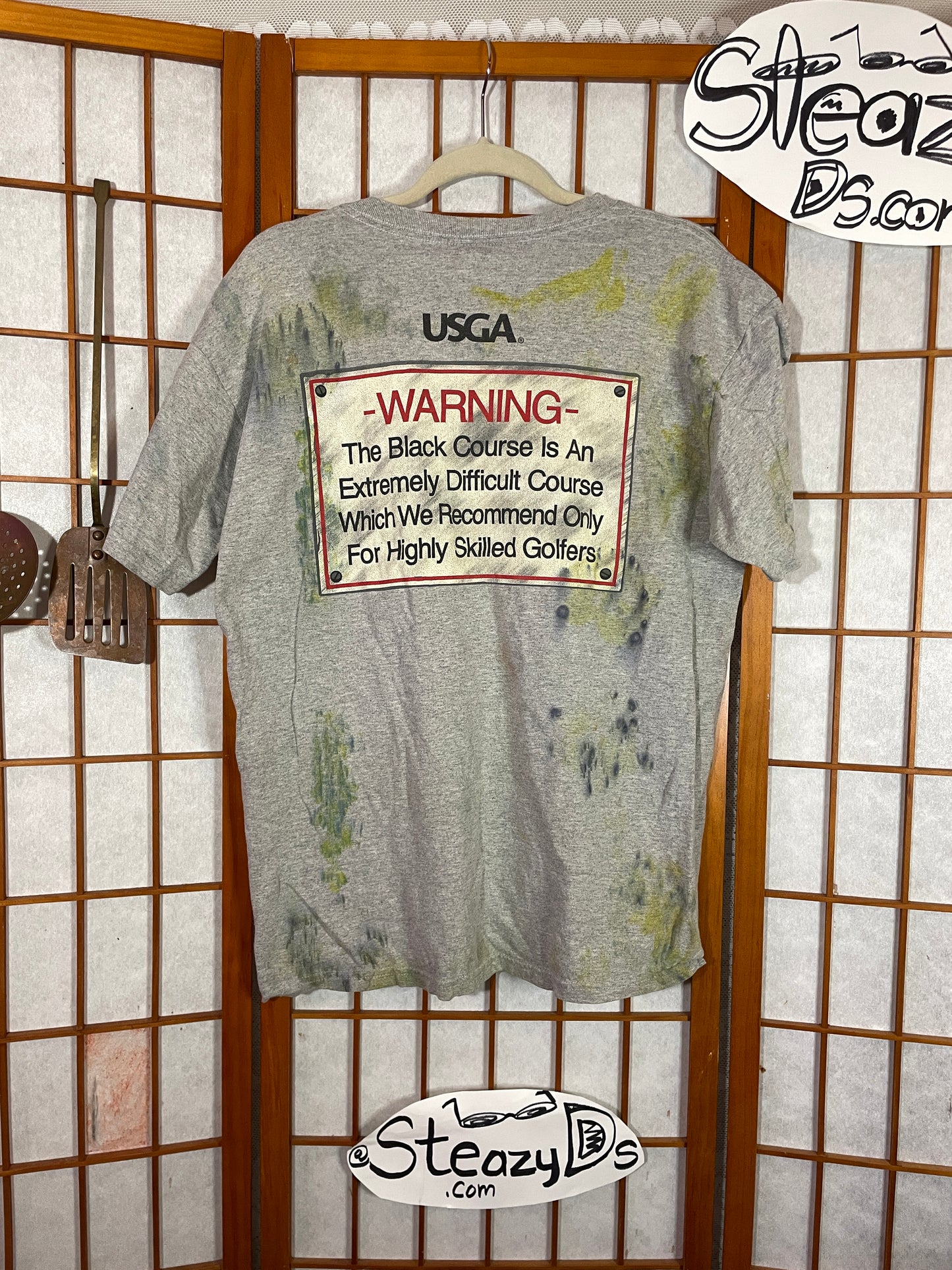 WARNING: Golf THRASHED Me Natural Dye Shirt