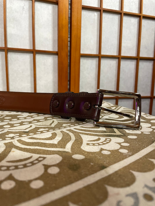 Torino Belt 48 Aniline Kipskin Leather Brown USA