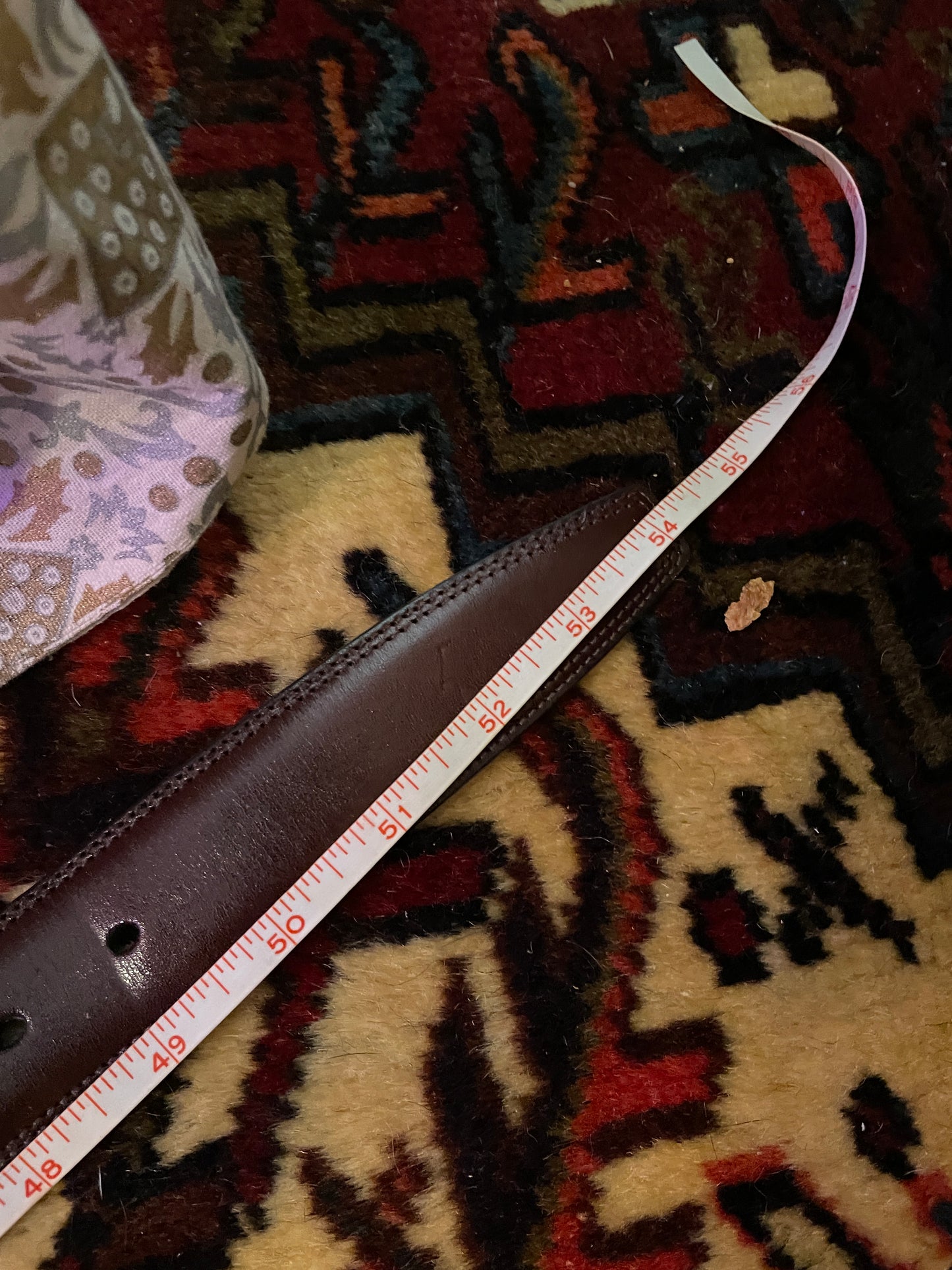 Torino Belt 48 Aniline Kipskin Leather Brown USA