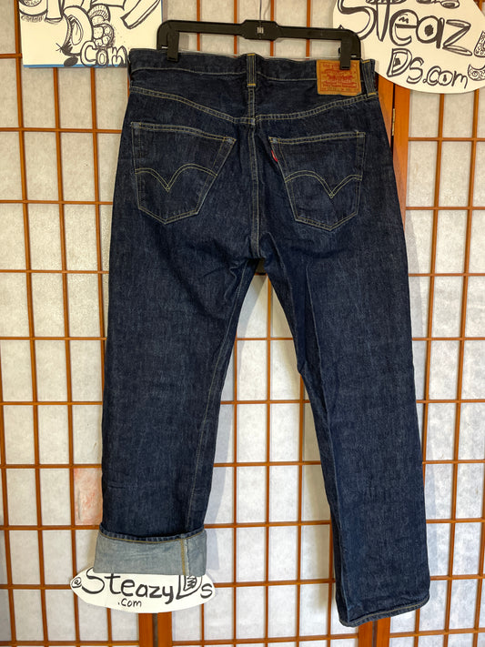 Levi’s Vintage Clothing Big E 501XX Raw Selvedge Jeans 36x32 USA 1947 Rigid