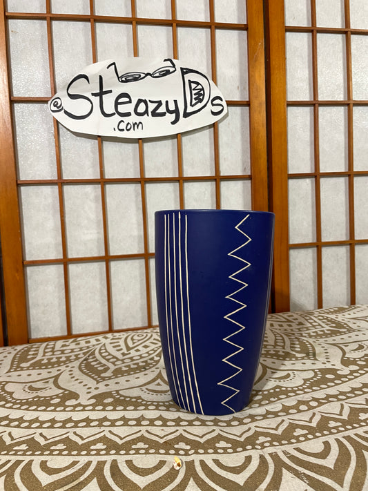 Amano Pottery Tall Vase Germany Stripe 8”