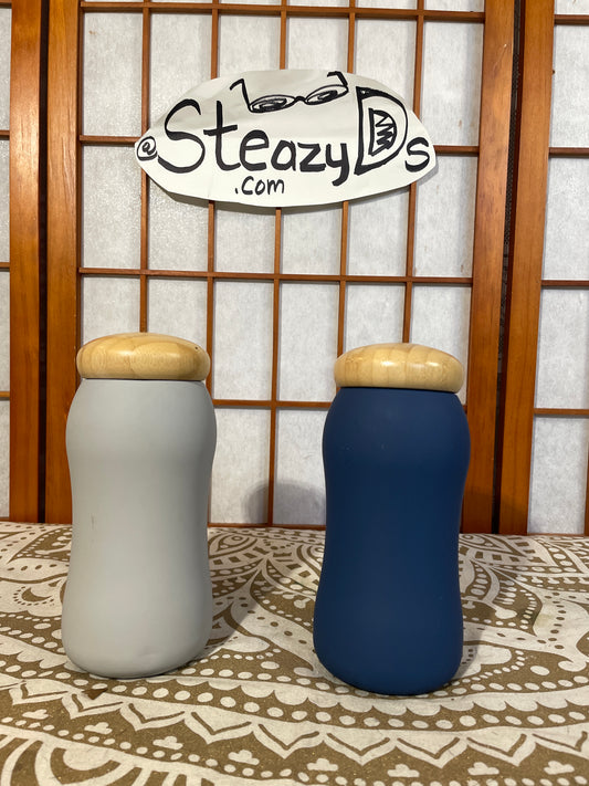 Palm Sized Bamboo Lidded On-the-Go Water Bottles