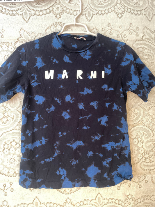 Marni Kids Size 10 Branded Colorblock Short Sleeve Oversized Tee