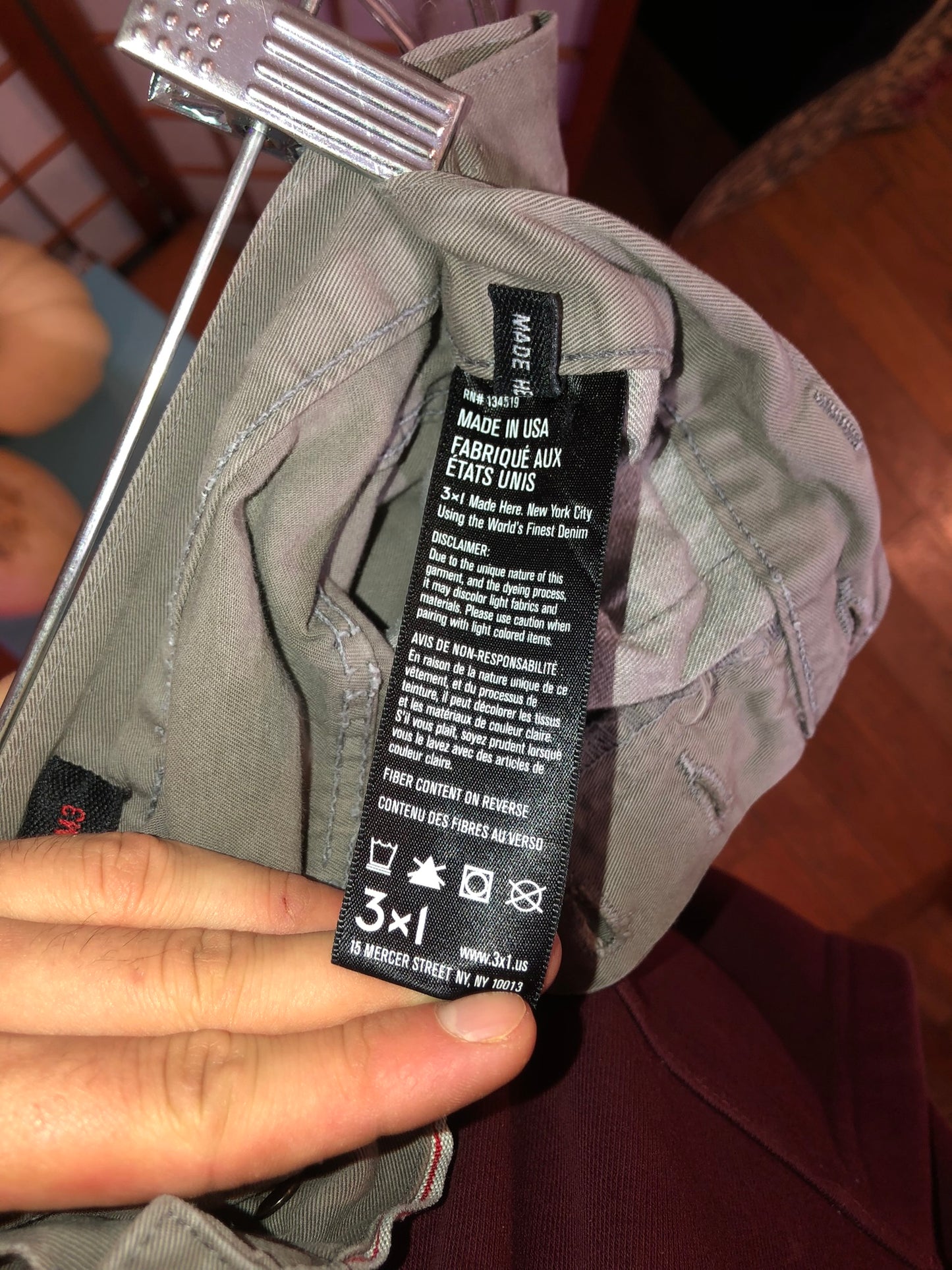 Gray Brown Selvedge Jeans by 3x1