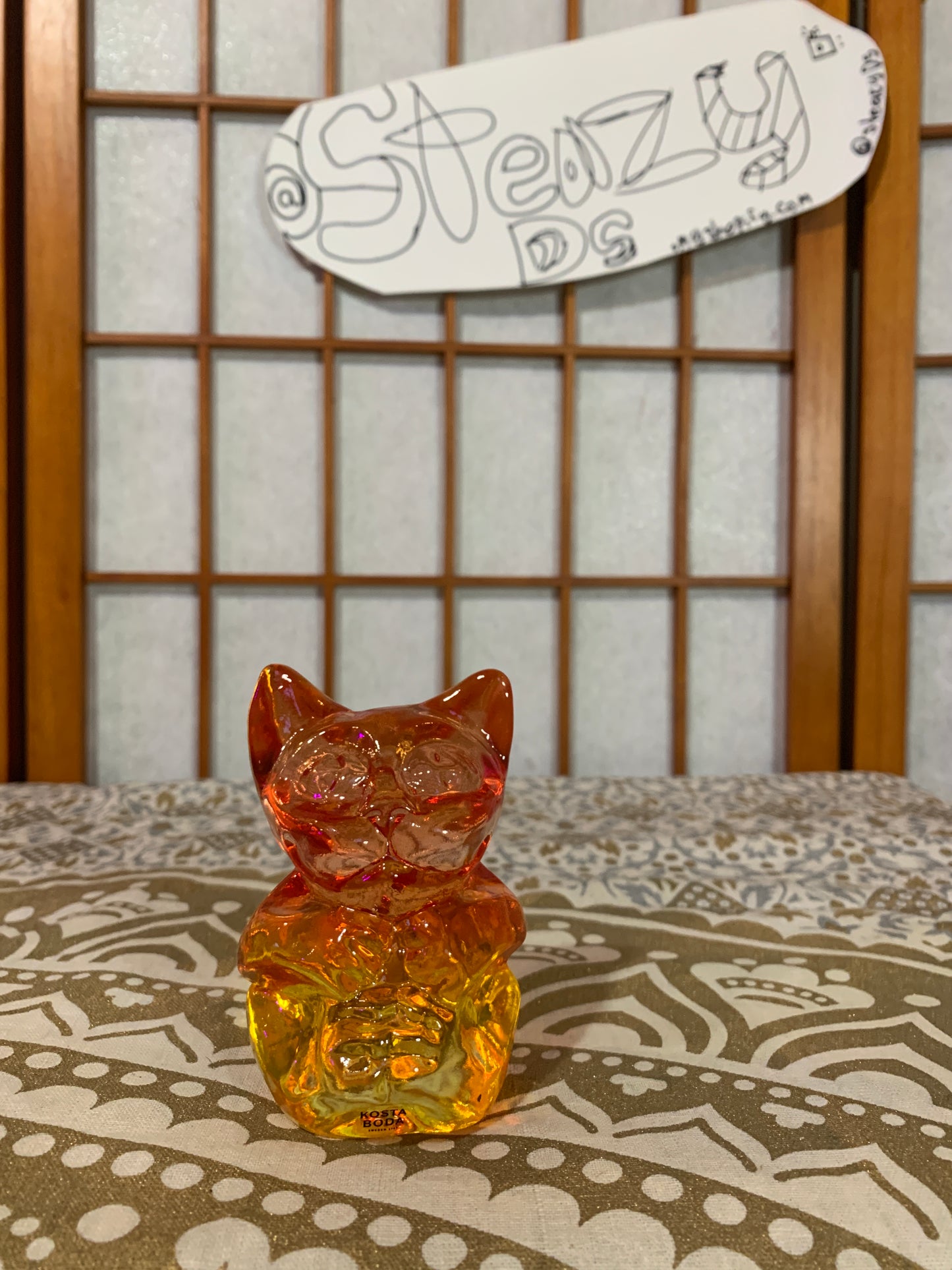 Crystal Cat Fireball, Kosta Boda