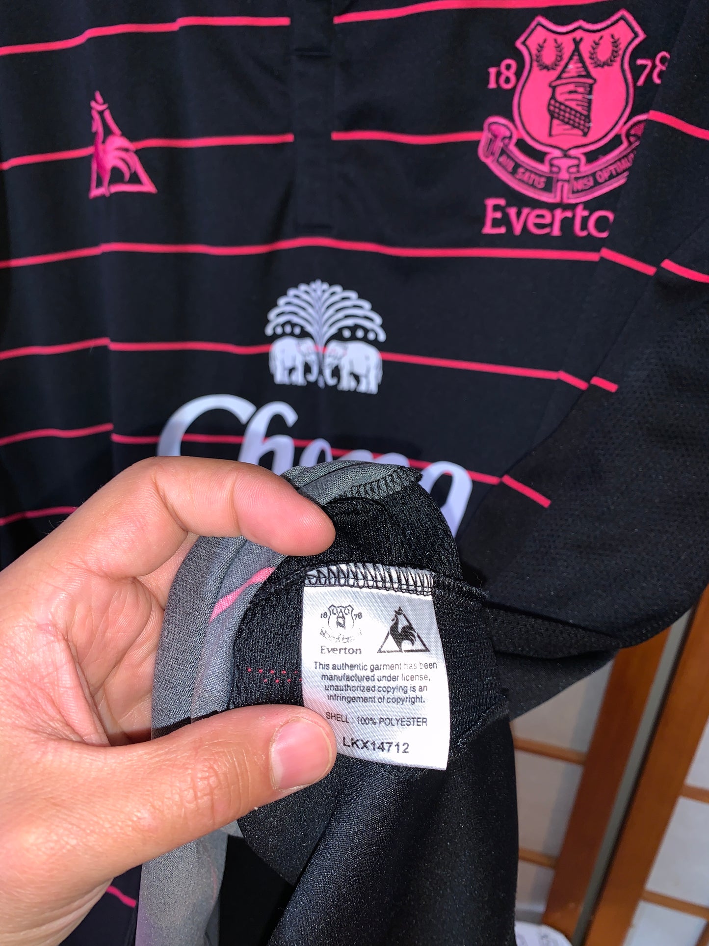 Make You Black/Pink Everton Jersey, Le Coq Sportif