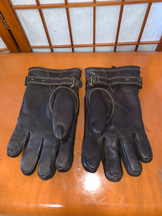Deerskin, Lambfur Lined, Brown Gloves By Hestra