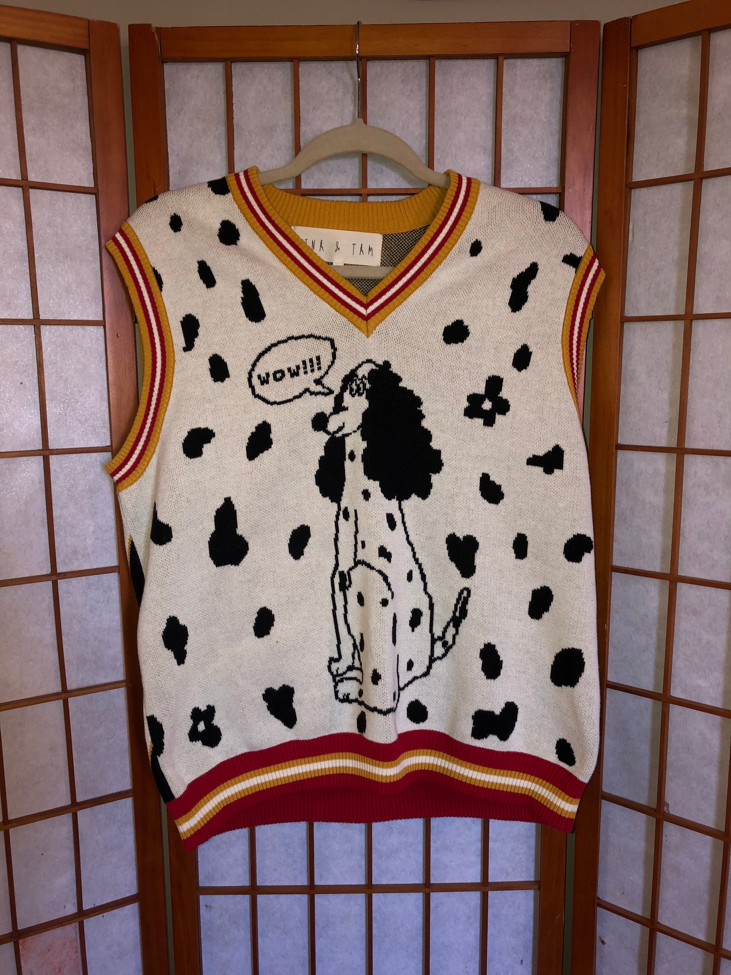 Vest Kina & Tam Dog Knit Sweater Pullover