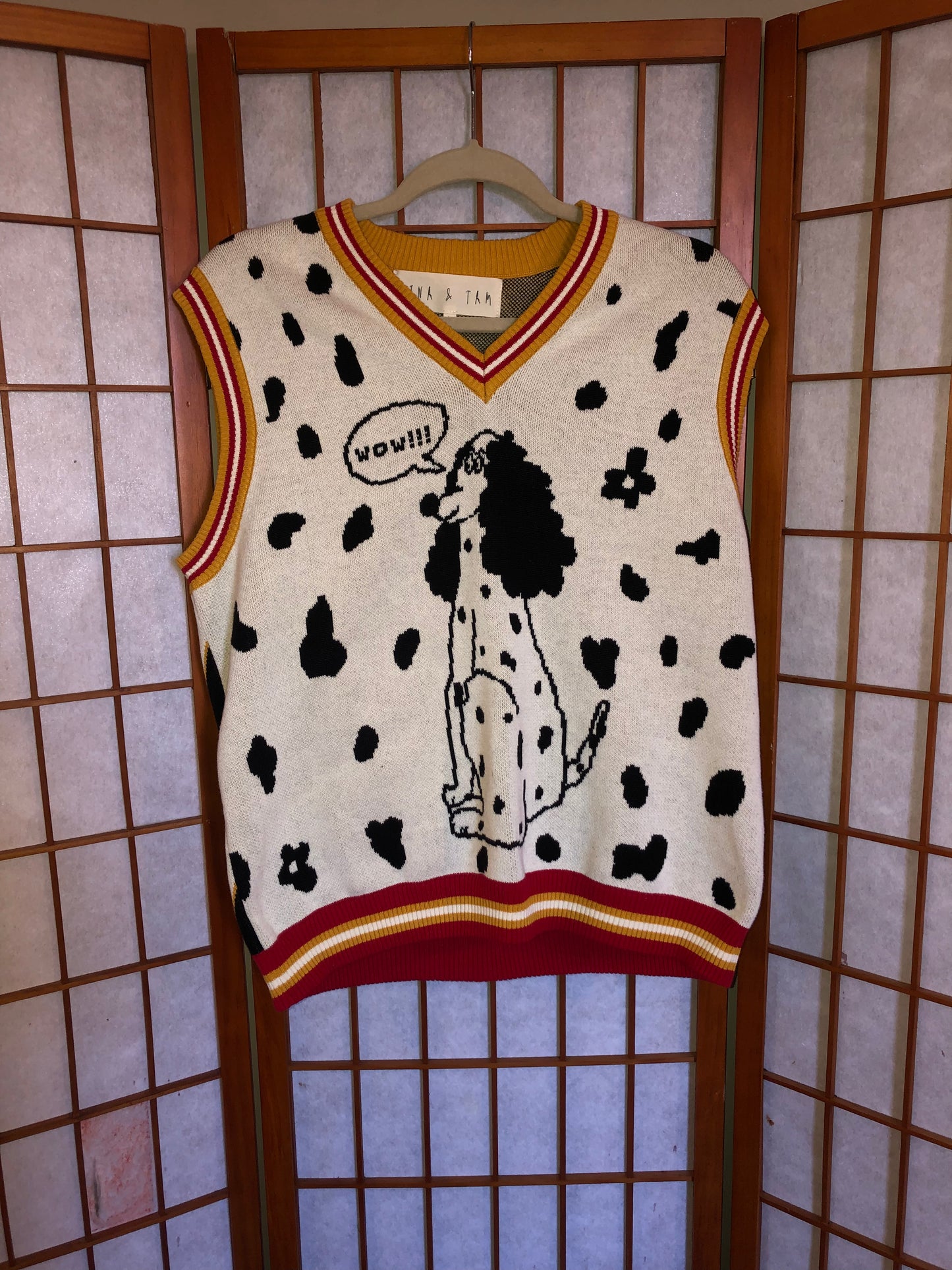 Vest Kina & Tam Dog Knit Sweater Pullover