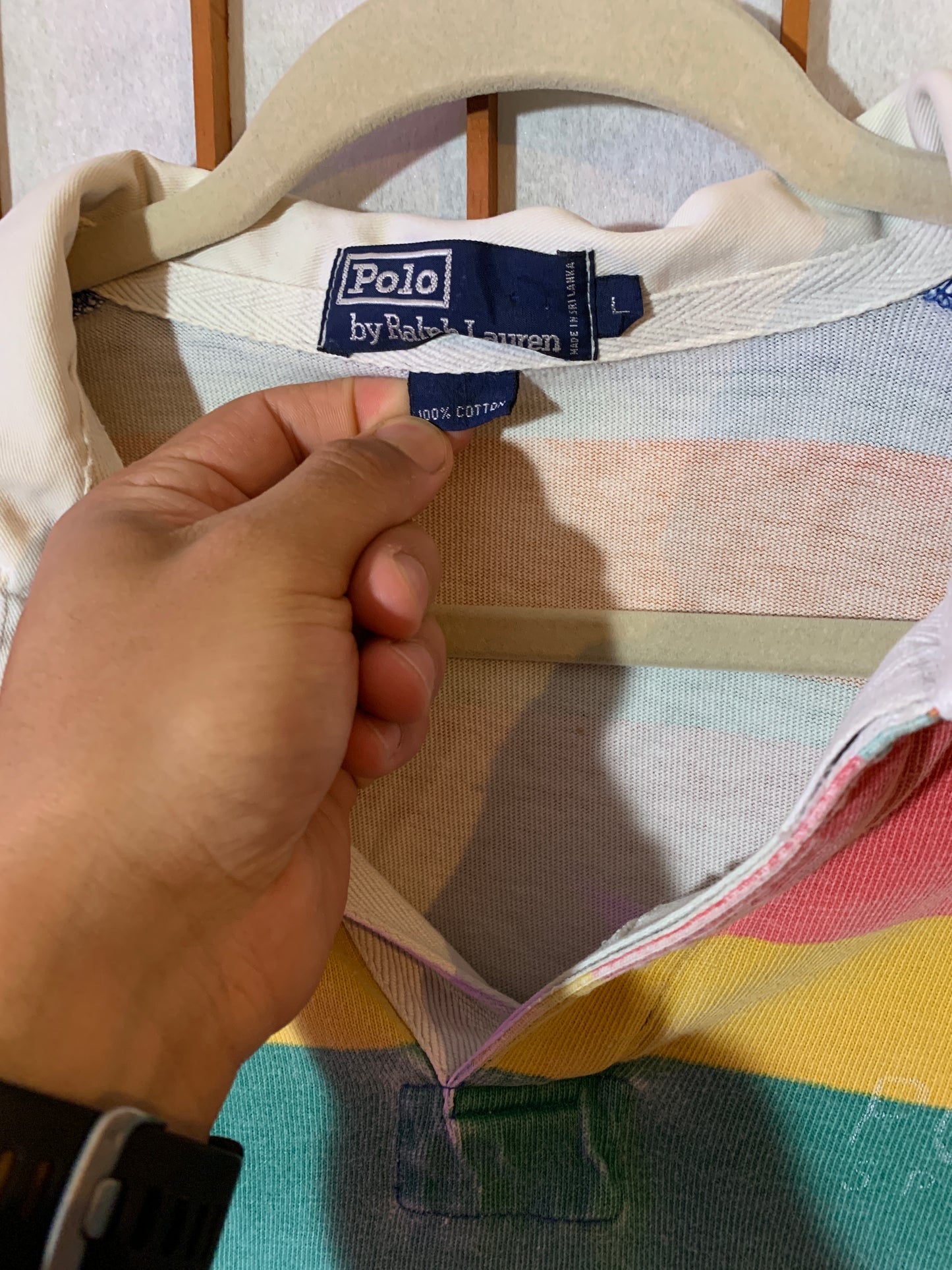 Vintage Polo sport Ralph Lauren Striped Shirt 92 Sail USA