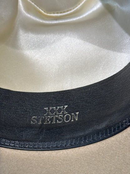 Vintage Stetson cowboy hat 6 7/8 3x Beaver USA xxx John B