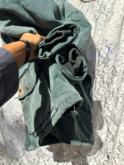 vintage Carhartt Hunter Green Chore Coat Jacket XXL USA CQ7043 1996 union fade