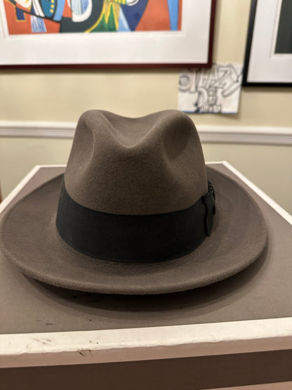 Stetson Royal Saxon Hat Beaver 7 1/2 Caribou Box Fedora 60