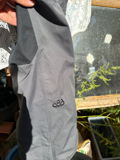 686 Hot Lap Insulated Bib Overalls Pant Infidry Snow Medium Gray Men ski M2w211