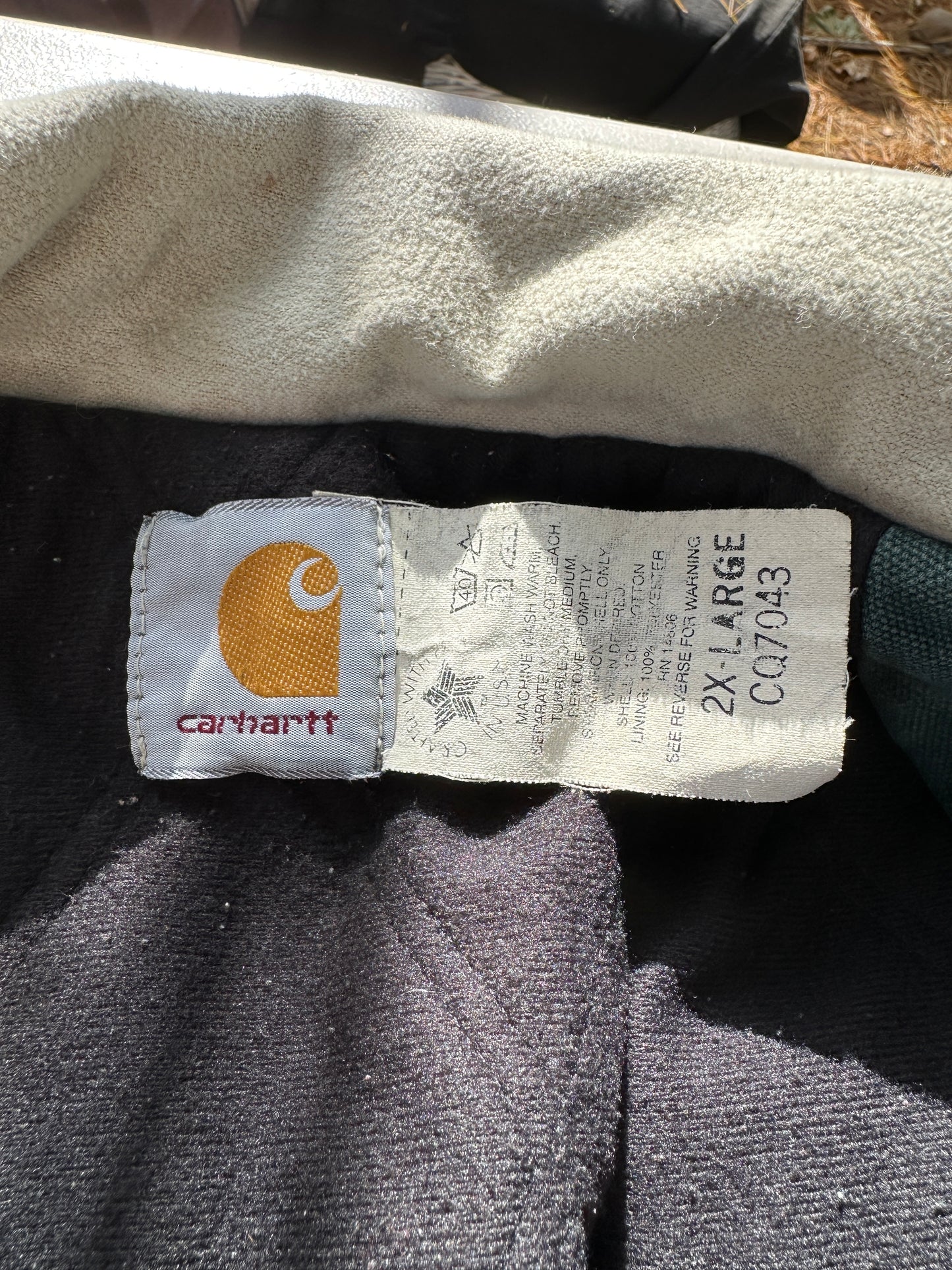 vintage Carhartt Hunter Green Chore Coat Jacket XXL USA CQ7043 1996 union fade