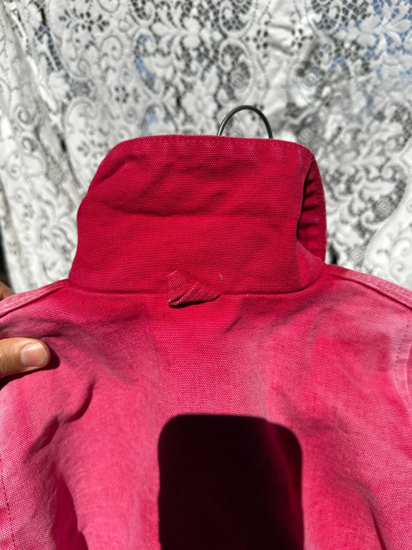 Vintage Carhartt Red Detroit Jacket Small Quilt 90s Dad Fade Work Youth Kid