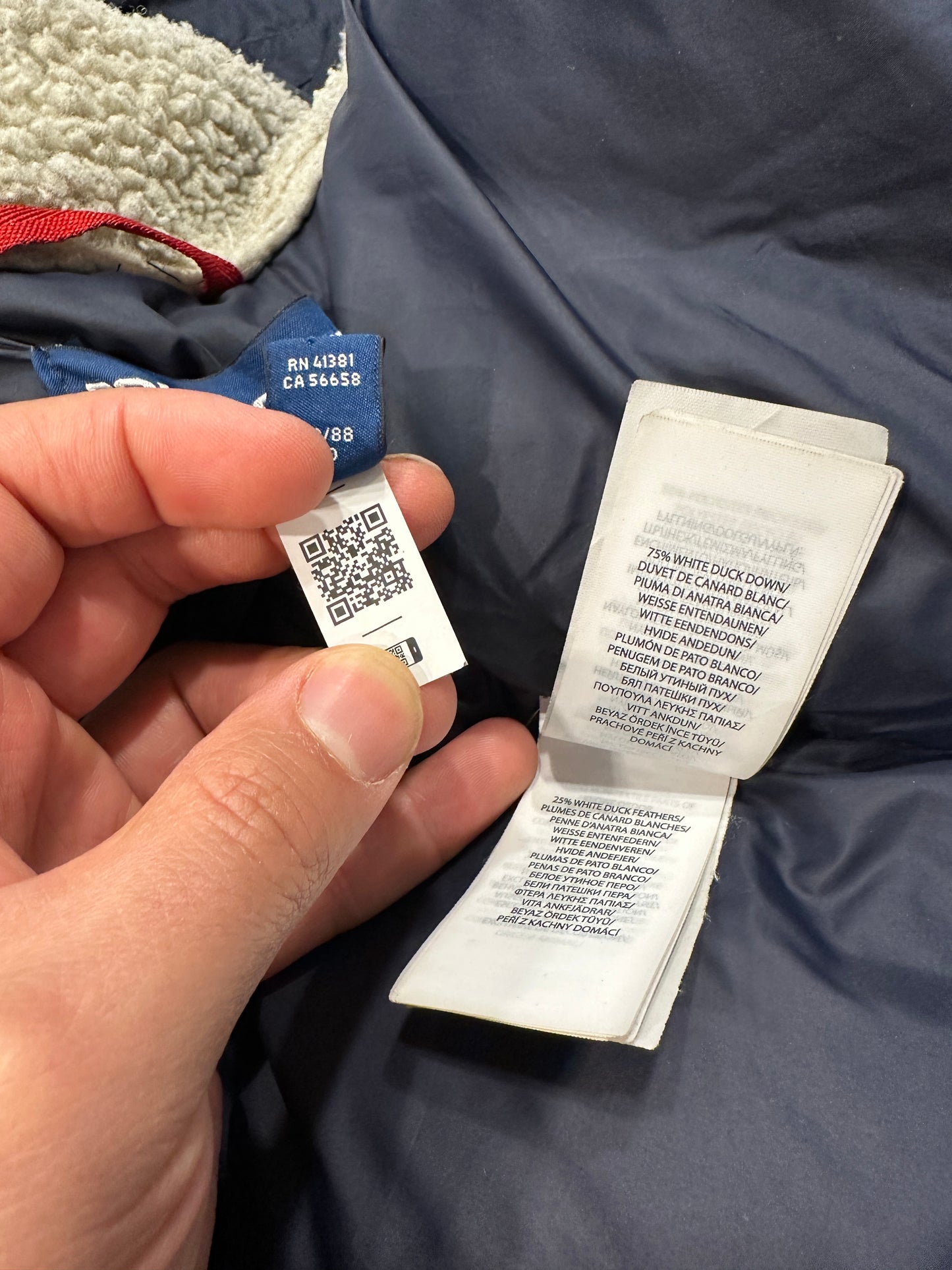 Ralph Lauren Polo Sport Down BLUE Puffer Jacket Water Repel Youth XL