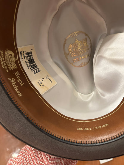 Stetson Royal Saxon Hat Beaver 7 1/2 Caribou Box Fedora 60