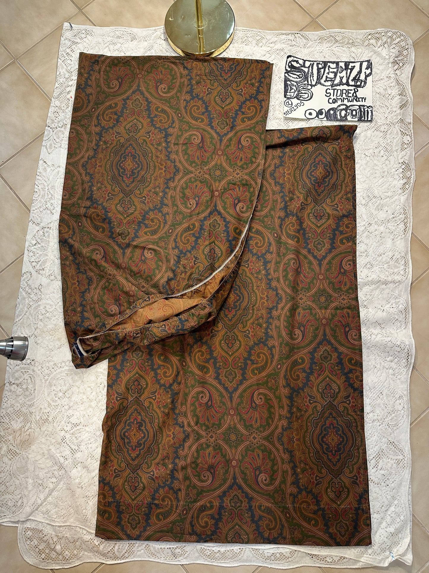 RALPH LAUREN Paisley Twin Sheet fitted flat Set Vintage Brianna Elizabeth