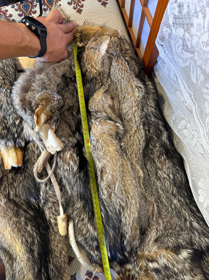 REAL Fur Jacket FOX Mini XS small Gray Coyote